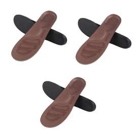 Baluue 3pcs Thickened Absorption Insoles for Men Women Breathable Foot Pads Arch Support Shock-absorbing Shoe Cushions for Running Hiking Jumping s Brown