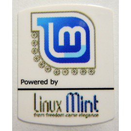Linux Powered Mint Sticker 19 x 24mm [513]
