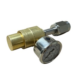 6000PSI Preset Piston 150PSI Fixed Flow Regulator for Breathing Air, CGA347 Cylinder Connection with Gauge
