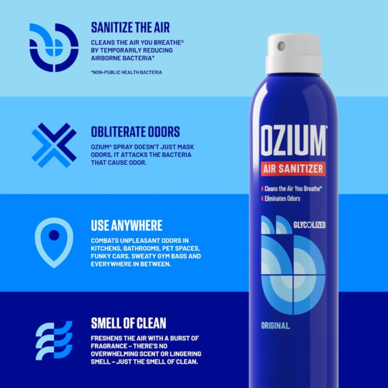 Ozium 0.8 oz. Air Sanitizer & Odor Eliminator for Homes,