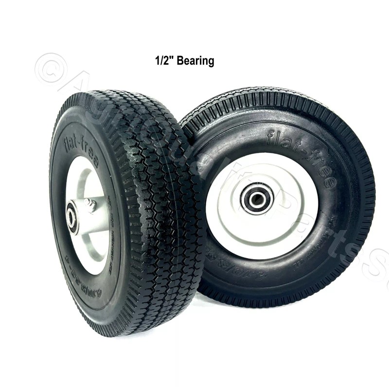 SD Set of Two(2) 4.10/3.50-4 Flat Free Sawtooth Utility Tire