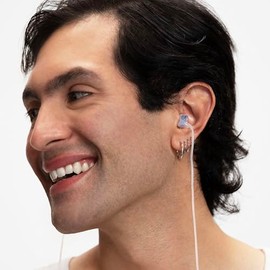 Eargasm Cable conector blanco para tapones de oídos: protege los tapones con un cordón de silicona flexible para facilitar su uso y extracción. Compat