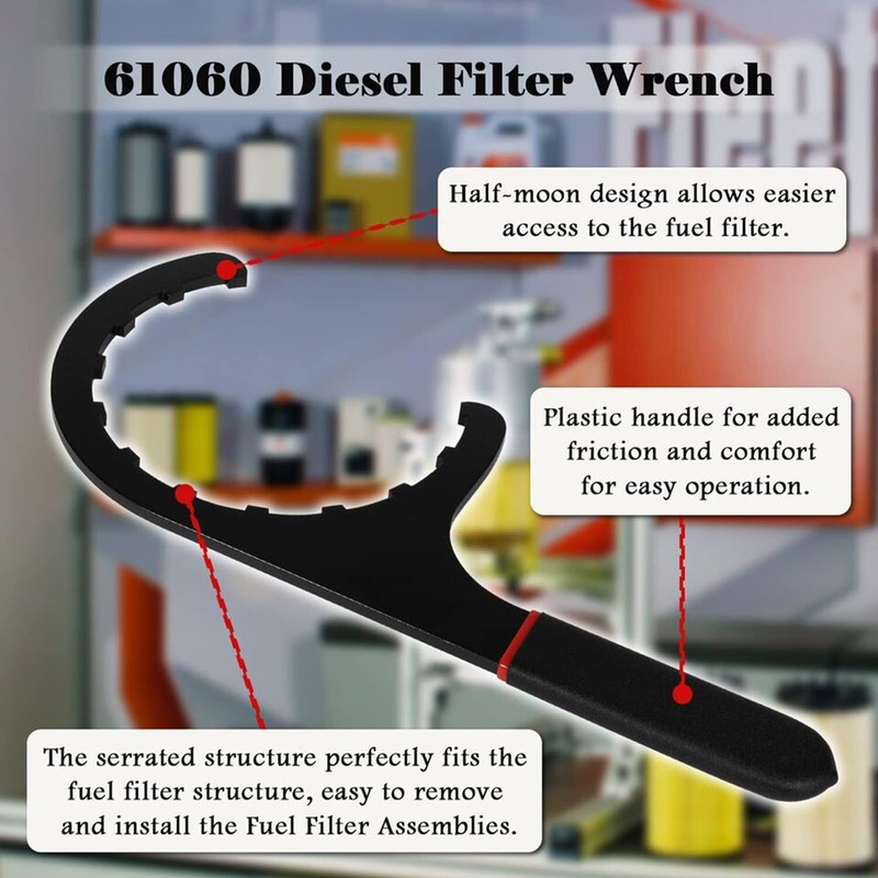 VISVIC 61060 Diesel Fuel Filter Wrench for Paccar, Diesels Engine