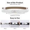 YUGDRUZY Women's Belts for Women, Ladies Belts White Leather Belts