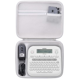 khanka Hard Travel Case Replacement for Brother P-Touch Pt-d400 PTD400AD, PT-D410, PT-D460BT Home/Office Advanced Label Maker, Case Only (White)