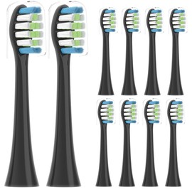 10 brush heads suitable for Tristan Auron replacement brush heads, replacement brush heads, replacement brush head suitable for business class (black)