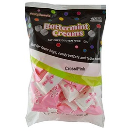 Party Sweets Pink Cross Buttermints by Hospitality Mints, Appx 300 mints, 7-Ounce Bags (Pack of 6)