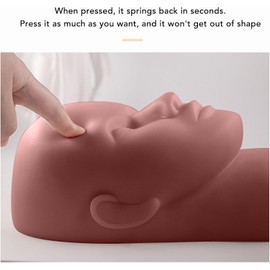 Cabeza Entrenamiento para Práctica de Pestañas, Cabeza de maniquí Portátil, Modelo Entrenamiento Cabeza Plana Maniquí Cosmetología Maniquí Muñeca Cara Cabeza para Maquillaje Masaje