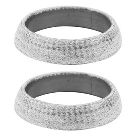 2pcs Car Exhaust Manifold Gasket, ID 65mm Donut Gasket Seal Muffler Ring for Exhaust Pipe to Manifold Seal, High-Temp Graphite Flange Ring Gaskets Prevents Leaks & Reduces Noise
