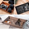 HIGH FIVE Rectangle Leather Tray with Divider Tray Organizer Accessory