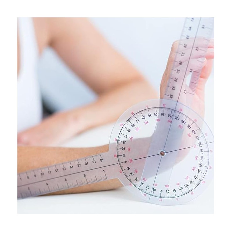 12 inch goniometer,360 Degree goniometer physical therapy,Transparent Orthopedic angle measuring