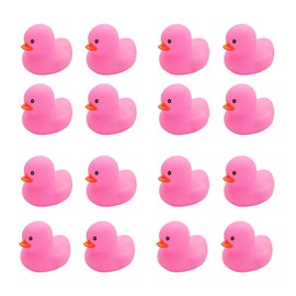 16PCS Pink Rubber Duck Kids Bath Duck Toys ,Squeak Rubber Ducks in Bulk Rubber Ducks Baby Shower Duck Decorations Party Favors (2.2’’)