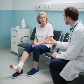 STQ Wide Toe Box Shoes Women Walking Shoe, Hook and Loops Orthopedic Shoes with Arch Support for Seniors, Bunions, Plantar Fasciitis, Hammertoes, Swollen Feet,Navy Size 7