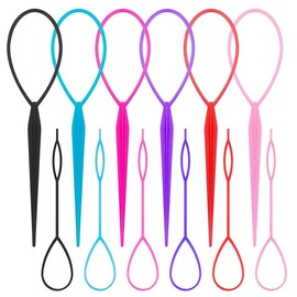 12 Stück Haar Schwanz Twister, Haargeflecht Werkzeug, Haar Tail Twister Inhaber Frisurenhilfe Band Schwarz Dutt Styler Haartwister, Schnell Spiral Flechten DIY Haar Styling Aid Werkzeug