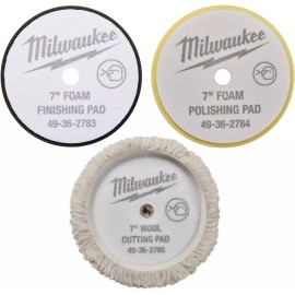 Milwaukee 49-36-2783, 49-36-2784, 49-36-2785 7" Polisher Pad Kit for 2738-20