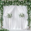 White Backdrop Curtains 6 Panels, 10 Feet Wrinkle-Free Polyester Photography