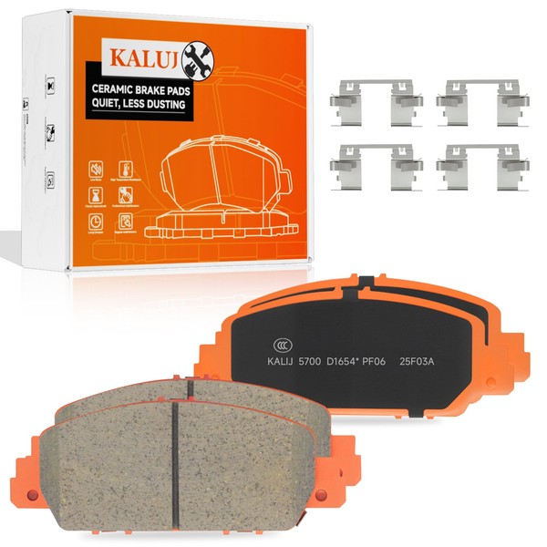 KALUJ Front Ceramic Brake Pads Replacement D1654 Compatible with Honda