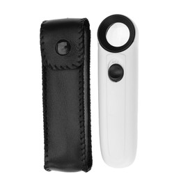 Lupas de Mano, Lupa de Mano 5X/15X/40X, Lupas con Carcasa de ABS con Luz (MG6B-1B 40 veces)