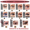 Brown Eyeshadow Pencil, Smooth Shimmer Cream Eyeshadow Stick, High Pigmented