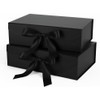 2 Pcs Caja de Regalo Plegable Magnéticaon con Cinta, 1200gsm