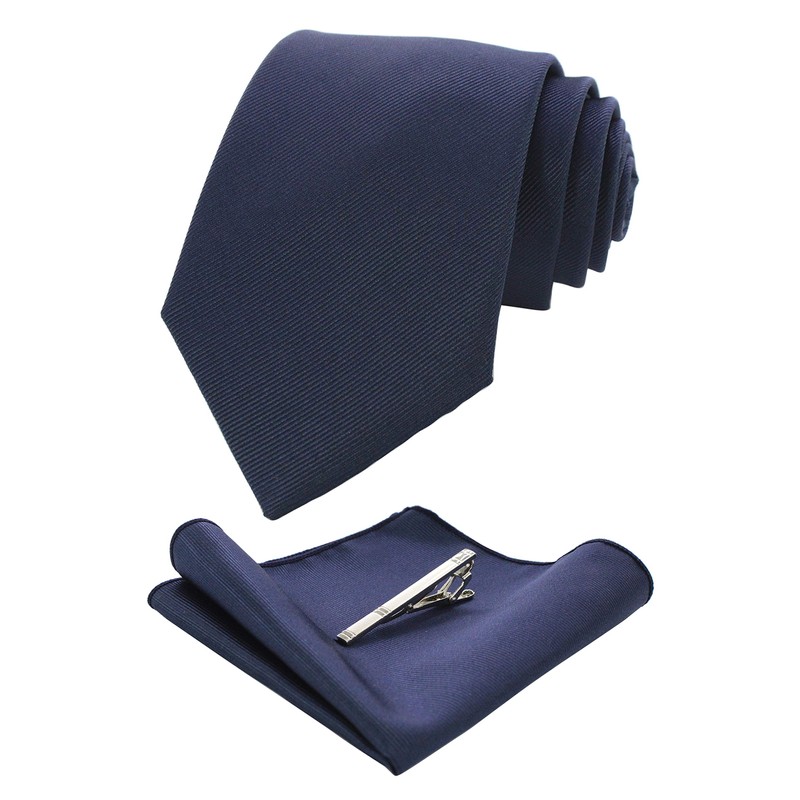 Jemygins Men’s Wedding Ties and Handkerchiefs - Plain Set with