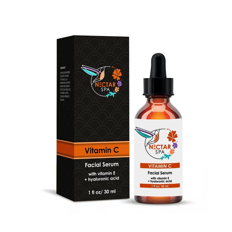 Suero Facial Con Vitamina C, Vitamina E Y Ácido Hialurónico