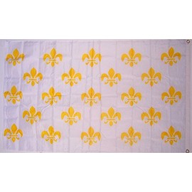 3Ftx5 White Fleur De Lis W23 France Flag Store Banner
