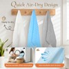 4 Pack Exfoliating Washcloth Towels, Extra Long Back Scrubber for