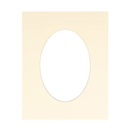 CountryArtHouse Textured Cream Acid Free 11x14 Oval Picture Frame Mat with White Core Bevel Cut for 8x10 Pictures - Fits 11x14 Frame - Pack of 1 Matboard