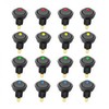 CESFONJER 16 pcs LED Illuminated Round Rocker Switch, Blue Red