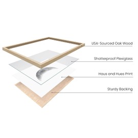 HAUS AND HUES Moon Phases Wall Art for Bedroom - Set of 3 Moon Phases Prints, Stages of the Moon Art Prints, Moon Wall Decor Moon Phases Wall Prints, Phases of the Moon (Beige Frame, 16x20)