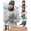 6 in 1 Gorro de Invierno con Bufanda de Punto