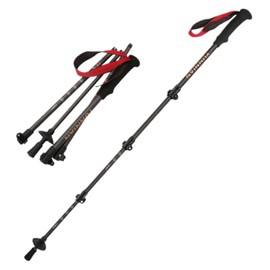 Ultra Light Carbon Fiber Foldable Trekking Pole with Storage Bag - Lightweight Fiber for Easy Storage