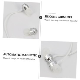TEHAUX Earbuds with Volume Control and Mic Magnetic in Ear Headphones for Phones Tablets and Laptops Ergonomic Design with Heavy Bass Sound