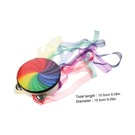 SUPVOX Hand Drum Tambourine with Ribbons Portable Percussion Instrument for Dance Performances Durable Lightweight Design for Adults for Music Classes and Rehearsals