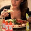Feawiai 4pcs Frascos Catsup Moztaza Mini Lunch Oficina Viajes 25ml