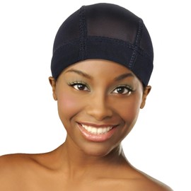 DONNA Mesh Dome Wig Cap Wig Head Wig Caps for Women Hair Net XL Black