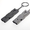 High-strength stainless steel double whistle training self-defense whistle whistle self-defense whistle self-defense product soccer referee whistle key - silver gray / 고강도 스테인리스 더블휘슬 훈련용 호신용 휘슬호루라기호신용호루라기호각호신용품축구심판휘슬키 - 실버그레이