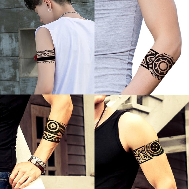 Marc5 Temporary Bracelet Tattoo Tribal Tattoo Maori Design 5 Sheets