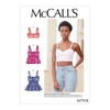 McCall Pattern Company McCall's M79585A Women's Close Fit Crop Tank