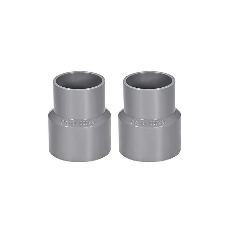 sourcing map PVC DWV Reducing Coupling Schedule 40 Gray 40mm