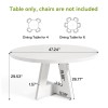 US Local Round Dining Table for 4-6 People, 47 Inches