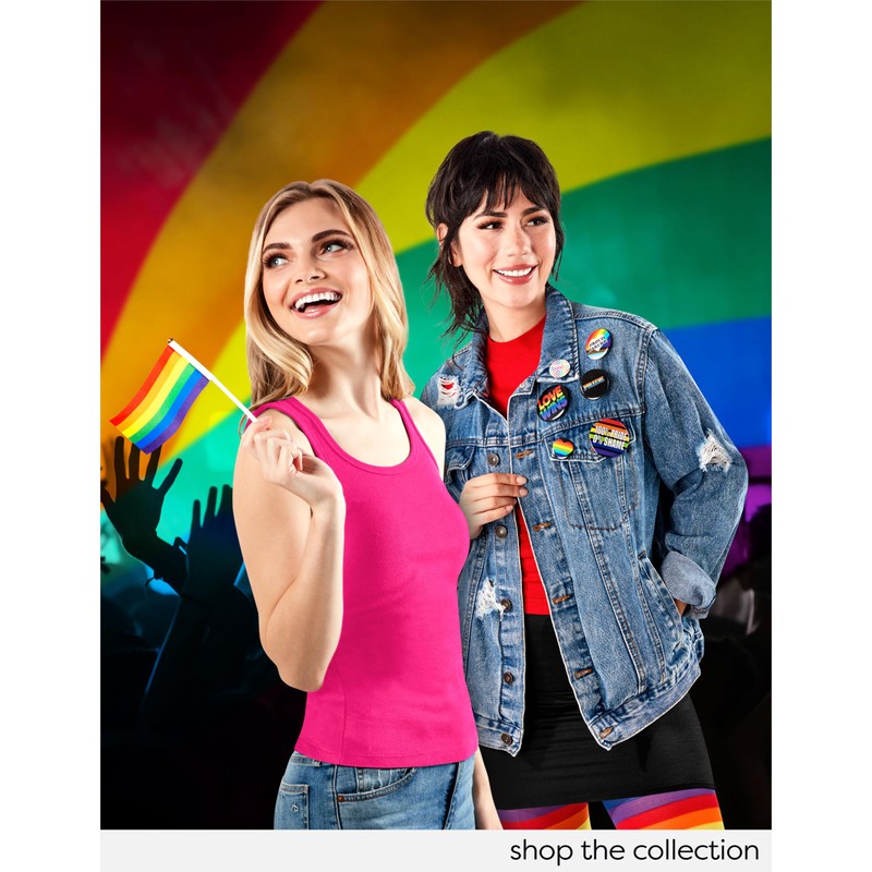 Rubie's 6-Pack Nylon Rainbow Flags, 3 x 5 Inches