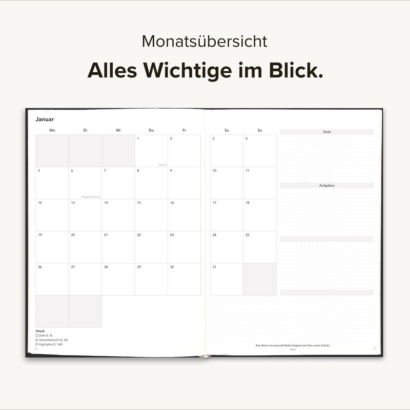 Pareto Planner 2026 | Black