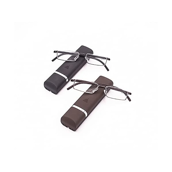 KoKoBin Lesebrille 2 stueck mit Ultraleichtem TR90 Rahmen Lesehilfe Halbbrille