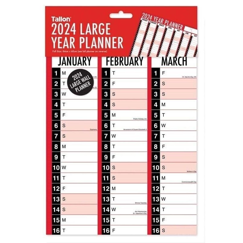2025 A1 Full Year Annual Yearly Wall Planner Home Office