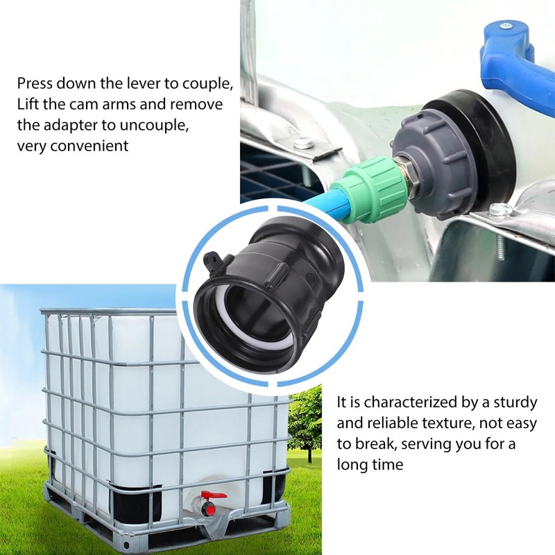 MiJunHD IBC Tank Camlock Adapter S60*6 60mm Coarse Thread Cam