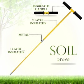 FEBTECH-Metal Soil Probe Rod-Insulated Septic Tank Probe-36-Inch Long Overall