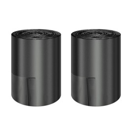 10L Trash Bags 45x50cm Black Disposable Kitchen Trash Can Bags 2 Rolls/100 Pack