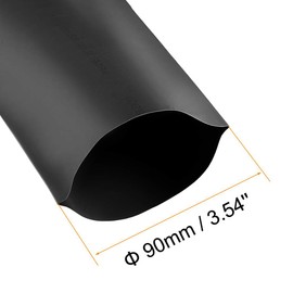 Unifizz Heat Shrink Tubing 90mm Dia 147mm Flat Width 2:1 Ratio Shrinkable Tube Cable Sleeve 1m - Black